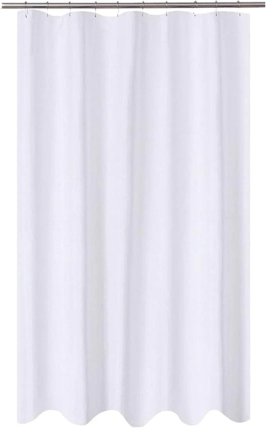 N&Y HOME Fabric Shower Curtain Liner Extra Long Stall Size 54 Width by 80 Length inches, Hotel Quality, Washable, White Bathroom Curtains with Grommets, 54x80 - ModernBath