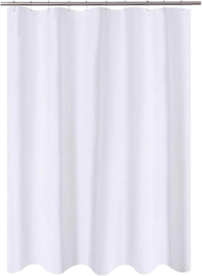 N&Y HOME Fabric Shower Curtain Liner 60 x 72 inches Bath Stall Size, Hotel Quality, Washable, Water Repellent, White Bathroom Curtains with Grommets, 60x72 - ModernBath