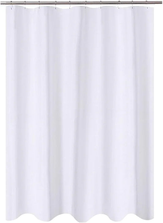 N&Y HOME Fabric Shower Curtain Liner 60 x 72 inches Bath Stall Size, Hotel Quality, Washable, Water Repellent, White Bathroom Curtains with Grommets, 60x72 - ModernBath