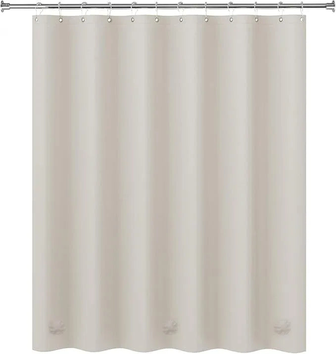 AmazerBath Thick PEVA Shower Curtain - Tan, Waterproof 72x72, Heavy Duty with 3 Weighted Stones and 12 Grommets - ModernBath