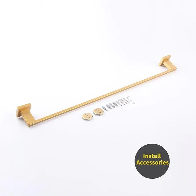 GERZWY 30-Inch Towel Bar, Gold Stainless Steel Bathroom Wall Mounted Towel Rail, Heavy Duty Hand Towel Holder JG1901A75-BE - ModernBath