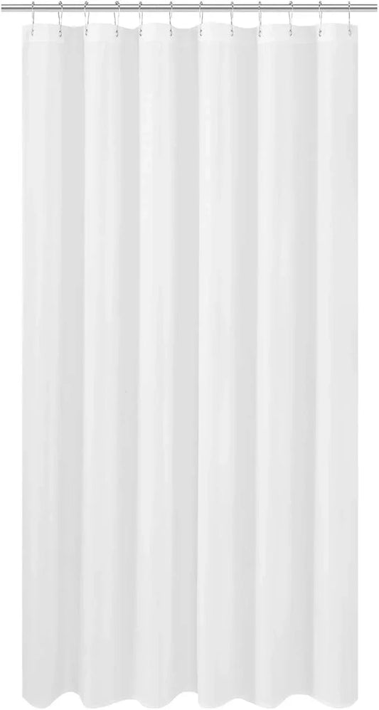 N&Y HOME Extra Long Fabric Shower Curtain or Liner 72 x 94 inch, Hotel Quality, Washable, White Bathroom Curtains with Grommets, 72x94 - ModernBath