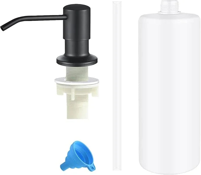 Soap Dispenser for Kitchen Sink,Stainless Steel Built in Soap Dispenser Countertop Pump Head,Dish Soap Hand Lotion Dispenser with Refillable 13.5OZ Bottle - ModernBath