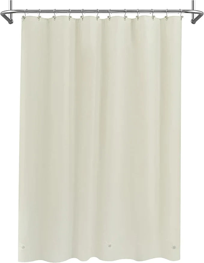 Mrs Awesome Beige Shower Curtain Liner with 3 Magnets, 72x72 Premium Flexible Sturdy Plastic Shower Curtain for Bathroom Lightweight & Waterproof, Beige - ModernBath