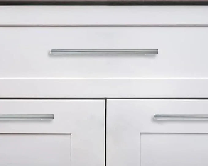 khtumeware 8 Inch Hole Center 6 Pack,Burshed Chrome Heavy Duty Solid Cabinet Pulls,Kitchen Drawer Handle, Hardware for Bathroom, Drawer, Cabinet, Door Cabinet - ModernBath