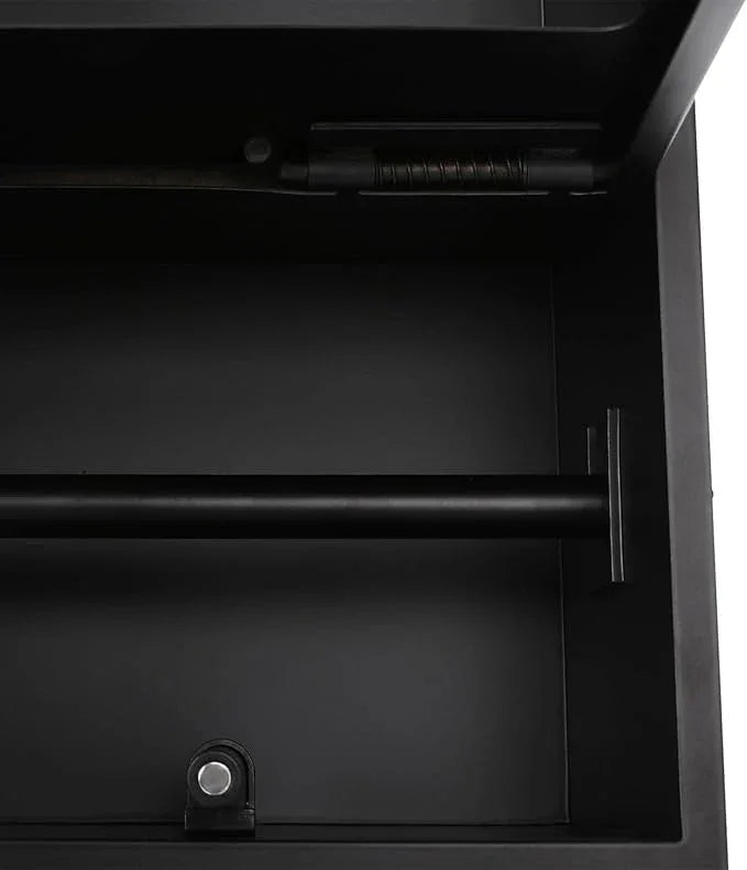 Stainless Steel Shower Niche with Trash Can, 7.9 x 5.3 x 24.8In Bathroom Cabinet with Toilet Paper Holder, Built-in Trash Can Alcove for Kitchens, Living Rooms, Bathrooms (Black) - ModernBath