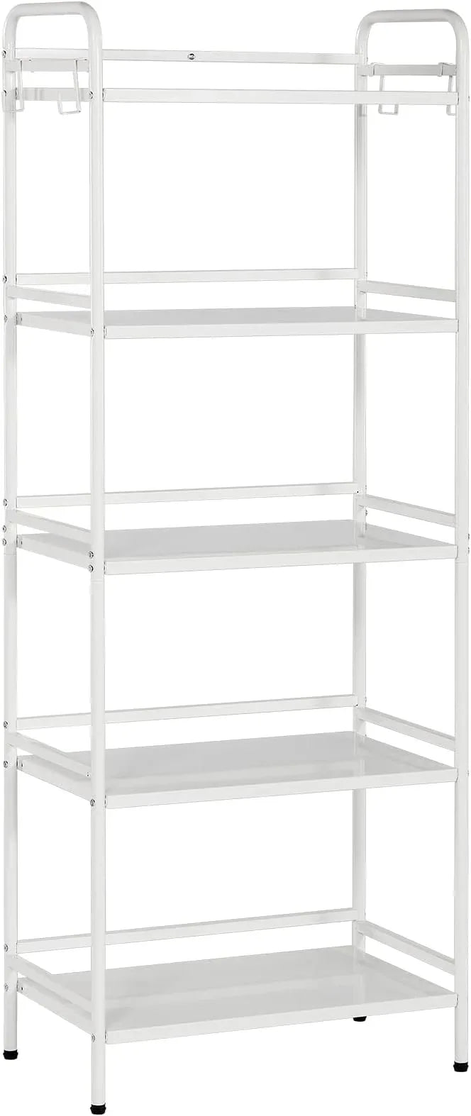 HDANI Storage Shelves,5-Tier Metal Storage Rack with Shelf,Shelf Organizer,Garage Standing Shelving Unit for Laundry,Bathroom,Kitchen,Pantry, Closet,23.6''W X 13.8''D X 63''H,White - ModernBath