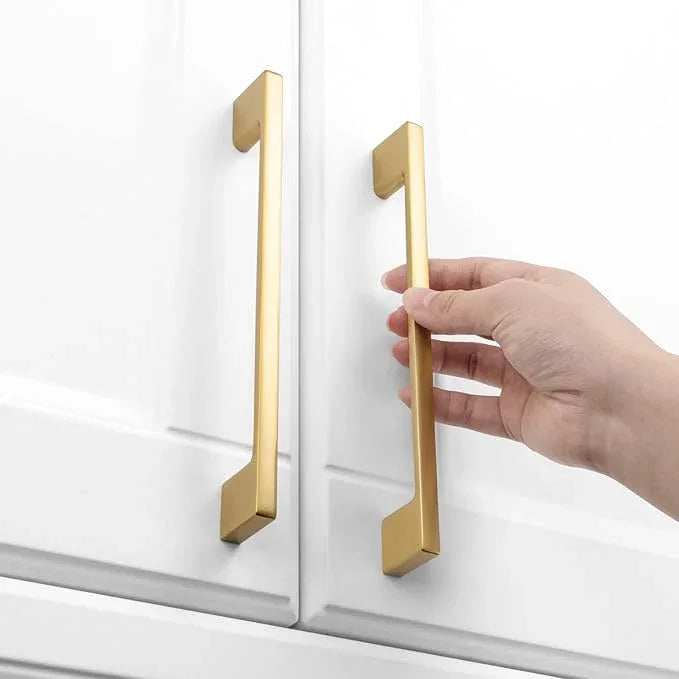 KOOFIZO 10 Pack 6-1/4 Inch Brushed Gold Kitchen Cabinet Pulls Gold Cabinet Handles Gold Cabinet Hardware for Kitchen Cabinets Drawer P01 Dresser Cupboard Bedroom Bathroom - ModernBath