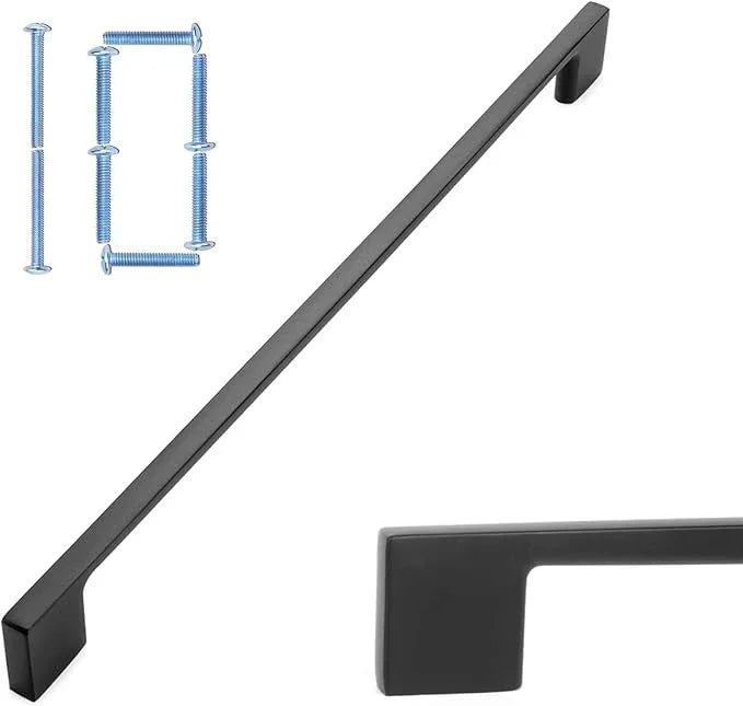 KOOFIZO 10 Pack 11-5/16 Inch Matte Black Kitchen Cabinet Pulls Black Cabinet Handles Black Cabinet Hardware for Kitchen Cabinets Drawer P01 Dresser Cupboard Bedroom Bathroom - ModernBath