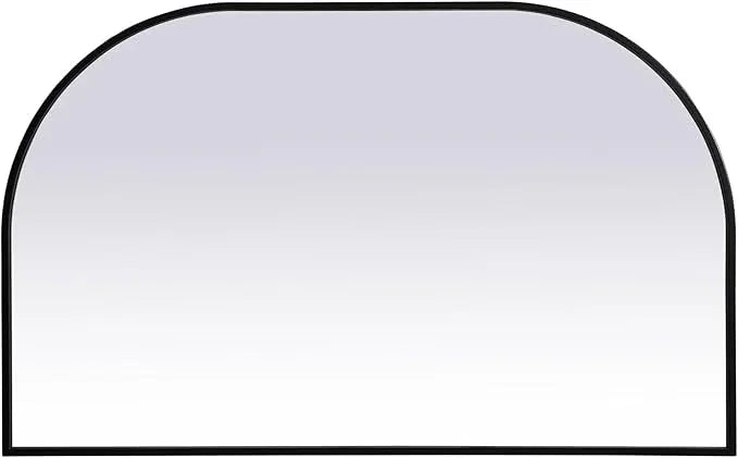 Illuminate, Metal Frame Arch Mirror 39X24 Inch in, Modern, Black - ModernBath