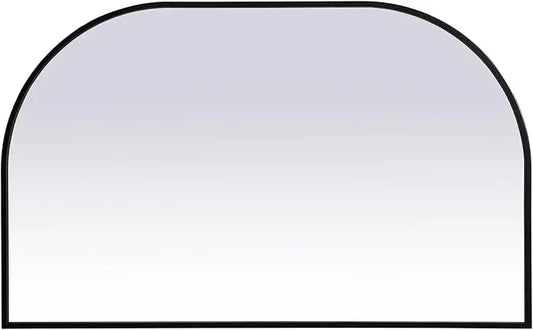 Illuminate, Metal Frame Arch Mirror 39X24 Inch in, Modern, Black - ModernBath