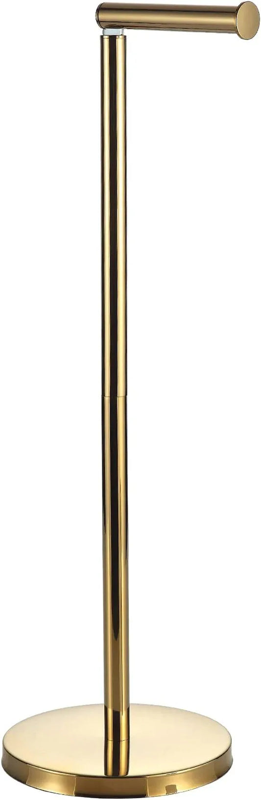 BGL Freestanding Toilet Paper Holder - Gold, Reserve Storage Paper Rolls, Floor Holder - ModernBath