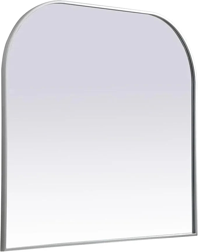 Illuminate, Metal Frame Arch Mirror 42X38 Inch in, Modern, Silver - ModernBath