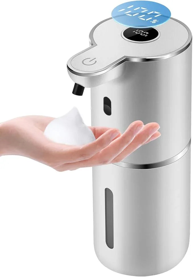 Automatic Foaming Soap Dispenser 12.8oz, Rechargeable & 6 Levels Foaming Adjustable with Digital Display, Wall Mount, Waterproof, Touchless Hand/Dish Soap Dispenser for Kitchen, Bathroom, Hotel - ModernBath