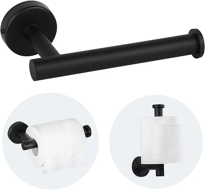 Toilet Paper Holder - SUS 304 Stainless Steel Toilet Paper Holder Wall Mount, Toilet Paper Roll Holder for Bathroom, Kitchen, Washroom - Matte Black - ModernBath
