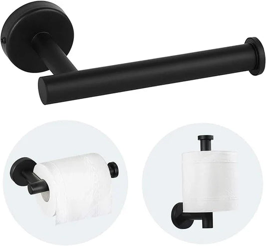 Toilet Paper Holder - SUS 304 Stainless Steel Toilet Paper Holder Wall Mount, Toilet Paper Roll Holder for Bathroom, Kitchen, Washroom - Matte Black - ModernBath