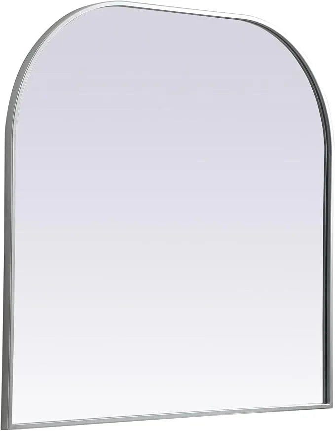 Illuminate, Metal Frame Arch Mirror 36X34 Inch in, Modern, Silver - ModernBath