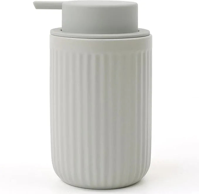BosilunLife Dish Hand Soap Dispenser - Liquid Pump Soap Dispenser for Bathroom Decro 12oz Ceramic Kitchen Dish Dispenser with Rust-Proof Liquid Pump Modern Refillable Lotion Bottles - ModernBath