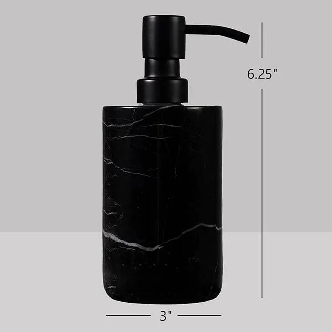 Elegant Black Marble Bath Essentials - Elevate Your Bathroom with Luxurious, Timeless Design,Marble Bath Accessories, Craftsmanship (Soap Pump) - ModernBath