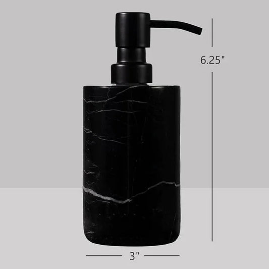 Elegant Black Marble Bath Essentials - Elevate Your Bathroom with Luxurious, Timeless Design,Marble Bath Accessories, Craftsmanship (Soap Pump) - ModernBath