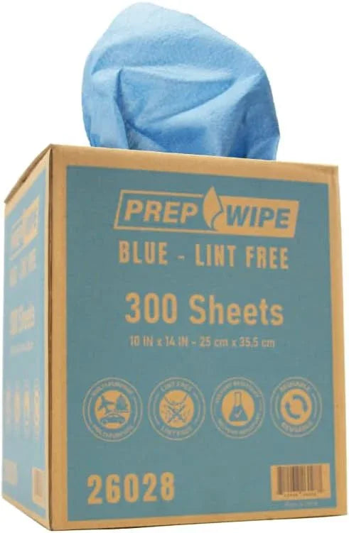 PrepWipe Heavy Duty Cleaning Towels, Lint Free Industrial Paper Towels, Disposable Pack of 300 Sheets 10"x14" (8 Boxes)- 26028 - ModernBath