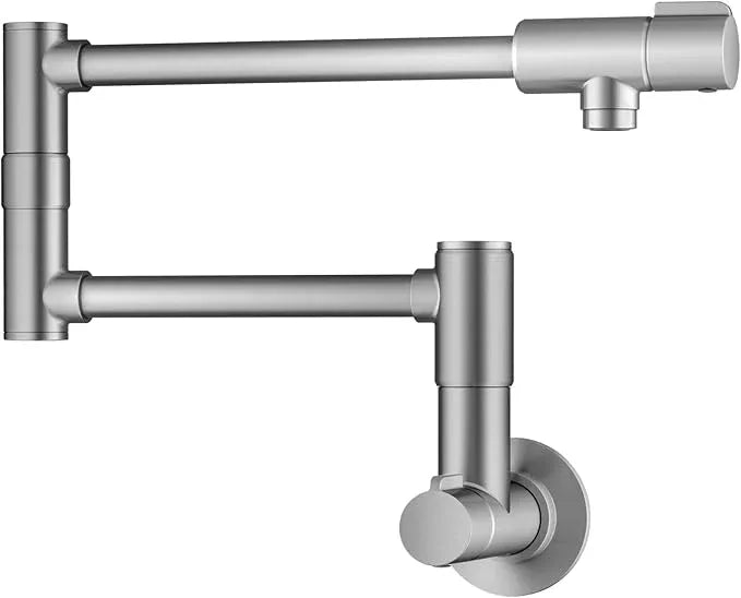 KRAUS Bolden 2 Handle Pot Filler Faucet with Retractable Arm, Wall Mount Kitchen Faucet, Pot Filler for Over Stove in Spot-Free Stainless Steel, KPF-5003SFS - ModernBath
