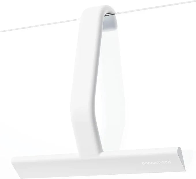 dancemoon JustHang Shower Squeegee for Glass Doors, All-One-Piece Silicone with Built-in Hook Design for Easy Hanging and Cleaning, 10 Inch White - ModernBath
