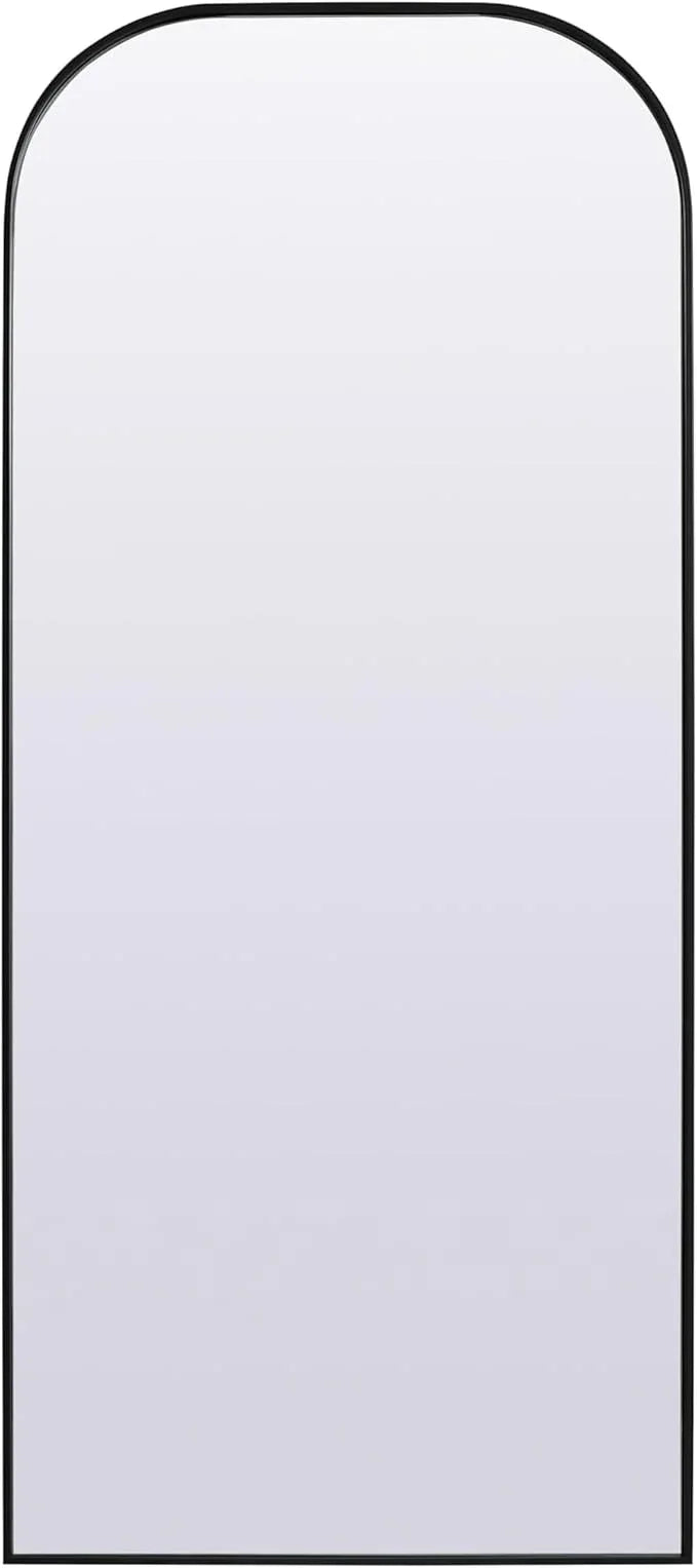 Illuminate, Metal Frame Arch Full Length Mirror 32X76 Inch in, Modern, Black - ModernBath