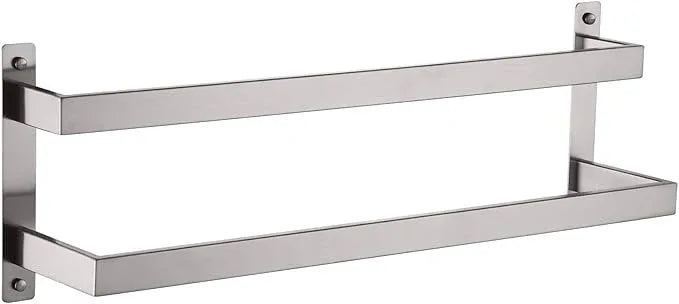 KOKOSIRI Hand Towel Bars Bathroom 2-Tiers Ladder Towel Rails 20 Inches Towel Holders Wall Mounted Towels Shelves Rack Brushed Stainless Steel, B5008BR-L20 - ModernBath