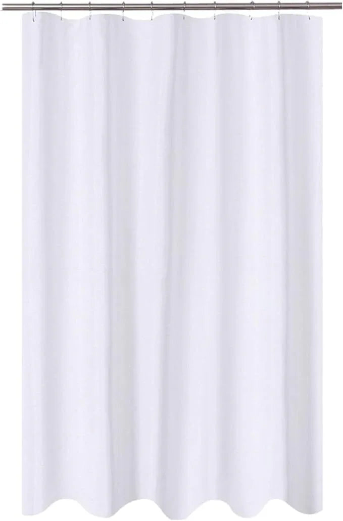 N&Y HOME Fabric Shower Curtain Liner Longer Stall Size 54 x 75 inches, Hotel Quality, Washable, White Bathroom Curtains with Grommets, 54x75 - ModernBath