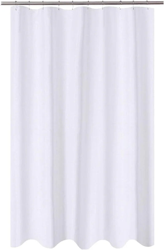 N&Y HOME Fabric Shower Curtain Liner Longer Stall Size 54 x 75 inches, Hotel Quality, Washable, White Bathroom Curtains with Grommets, 54x75 - ModernBath