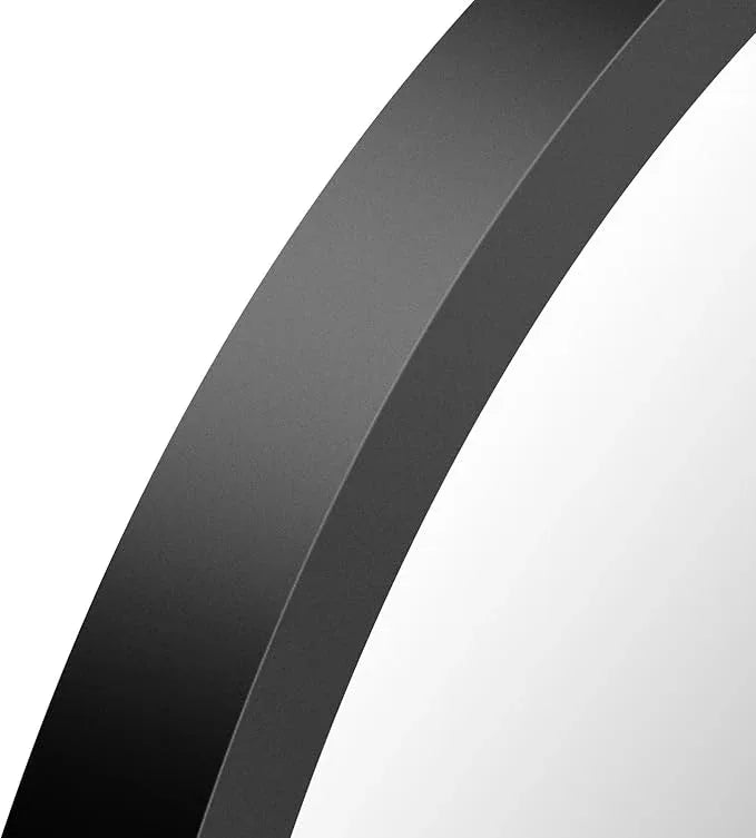 FORBATH Arched Mirror 30x48 Inch, Black Arched Bathroom Mirror Wall Mounted Modern Black Aluminum Frame Decor Large Dresser Mirror for Bedroom Living Room Entryway, Hanging or Leaning Against Wall - ModernBath