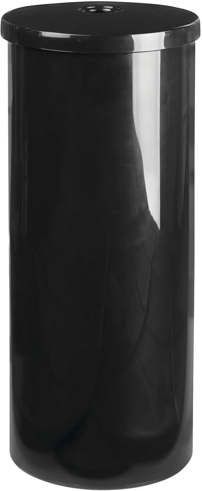 iDesign Freestanding Toilet Paper Canister with Lid for 3 Extra Rolls, Black, Made in USA - ModernBath