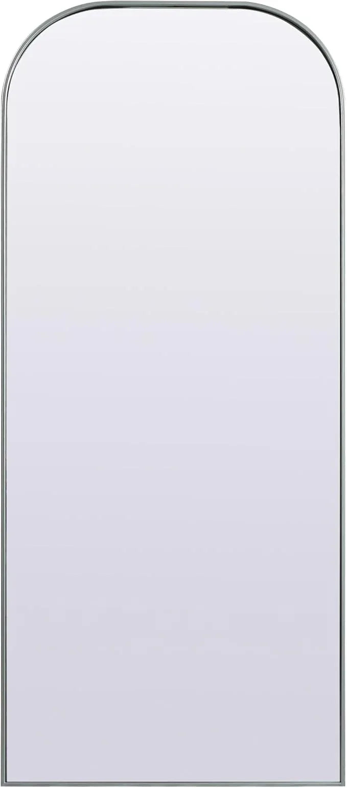 Illuminate, Metal Frame Arch Full Length Mirror 32X76 Inch in, Modern, Silver - ModernBath