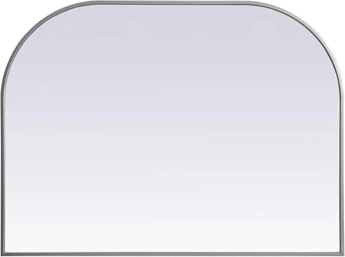 Illuminate, Metal Frame Arch Mirror 40X30 Inch in, Modern, Silver - ModernBath