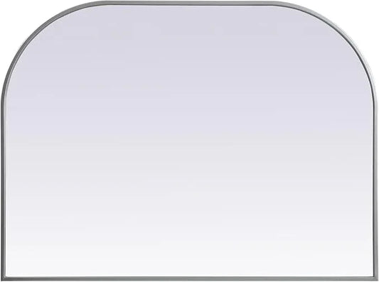 Illuminate, Metal Frame Arch Mirror 40X30 Inch in, Modern, Silver - ModernBath