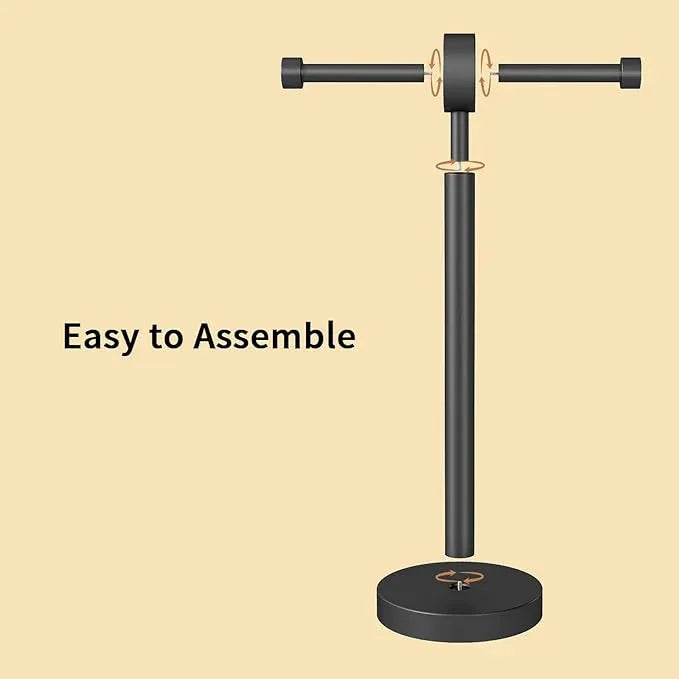 YUMORE Toilet Paper Holder Stand, Freestanding Double Roll Tissue Paper Stand for Modern Bathroom, Holds 2 Rolls with Extra-Large Capaticy (Black, 2 Roll) - ModernBath