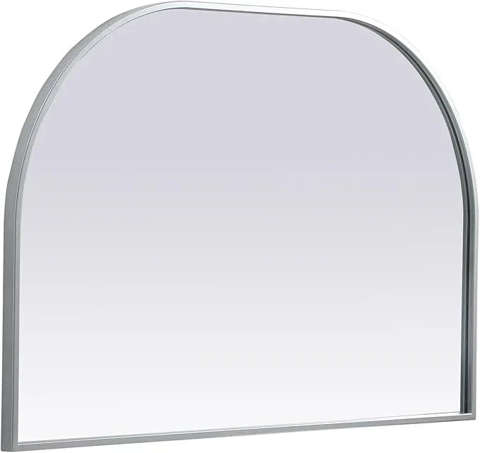 Illuminate, Metal Frame Arch Mirror 36X24 Inch in, Modern, Silver - ModernBath