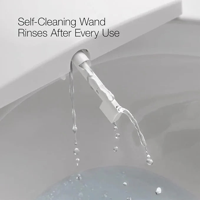 Kohler PureWash M250 Manual Round Bidet Toilet Seat, Biscuit, Quiet-Close Lid Prevents Slamming, Easy Installation with Quick-Release Hinges, Adjustable Spray Position & Pressure - ModernBath