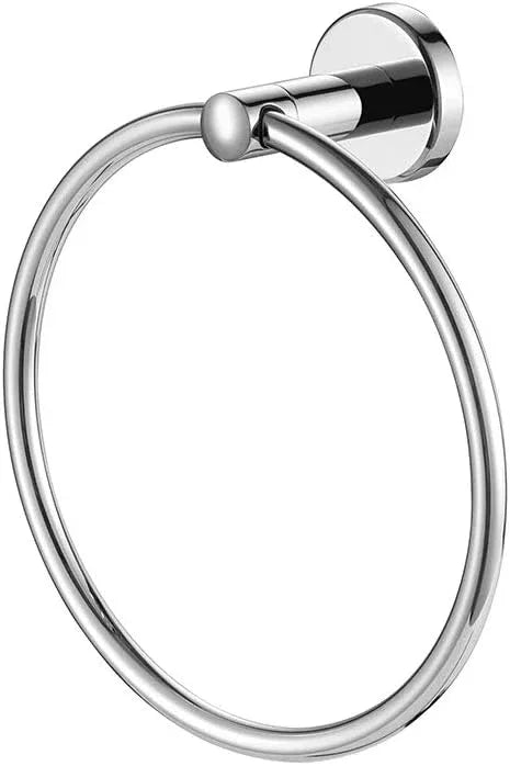 JQK Chrome Towel Ring, 304 Stainless Steel Hand Towel Holder for Bathroom, Polished Finish Wall Mount, TR130-CH - ModernBath