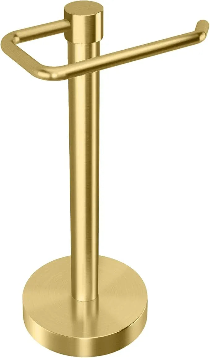 YUMORE Hand Towel Holder Stand Countertop Towel Rack Free Standing Towel Bar Hanger for Bathroom Kitchen (Gold) - ModernBath