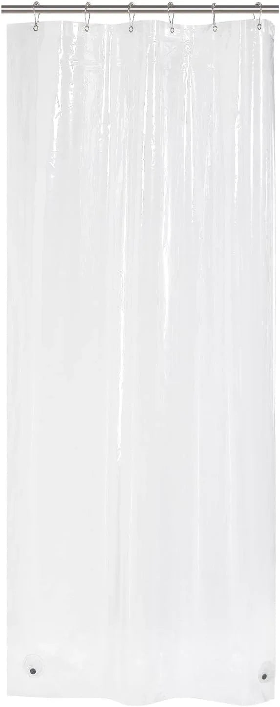 AmazerBath Small Shower Curtain Liner, 36x72 Stall Plastic Clear Shower Curtain Liner, PEVA Cute Narrow Shower Liner, Stand Up Shower Curtain Liners with 2 Magnets and 6 Rustproof Grommet Holes - ModernBath