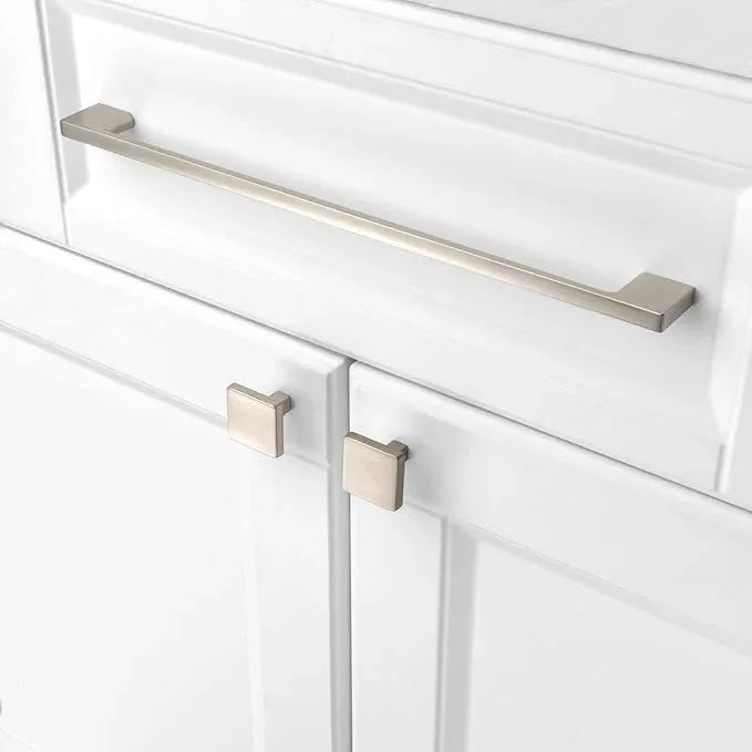 KOOFIZO 5 Pack 11-5/16 Inch Brushed Nickel Kitchen Cabinet Pulls Stain Nickel Cabinet Handles Silver Cabinet Hardware for Kitchen Cabinets Drawer P01 Dresser Cupboard Bedroom Bathroom - ModernBath