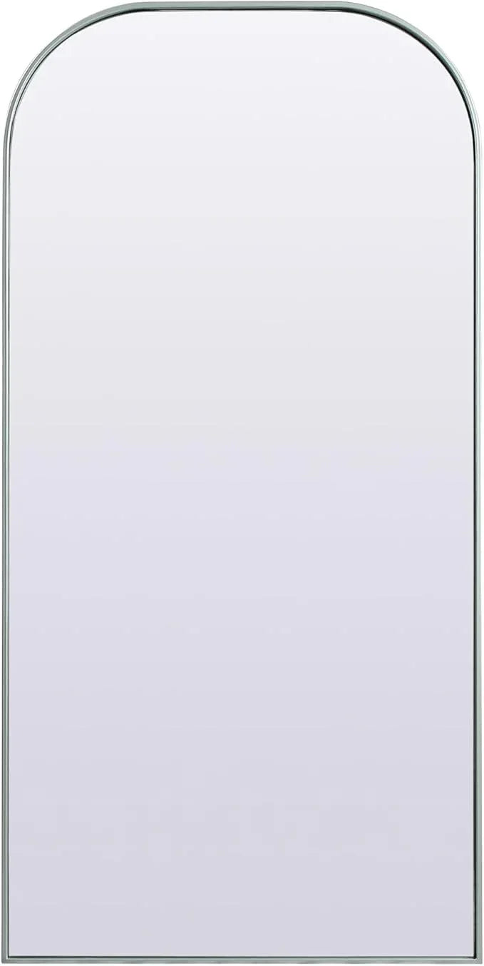 Illuminate, Metal Frame Arch Full Length Mirror 32X66 Inch in, Modern, Silver - ModernBath