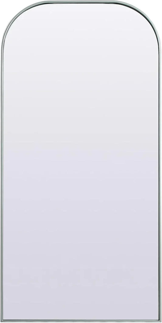 Illuminate, Metal Frame Arch Full Length Mirror 32X66 Inch in, Modern, Silver - ModernBath