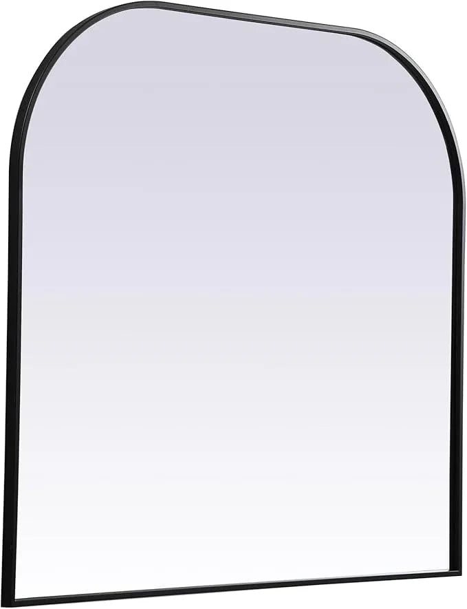 Illuminate, Metal Frame Arch Mirror 40X38 Inch in, Modern, Black - ModernBath