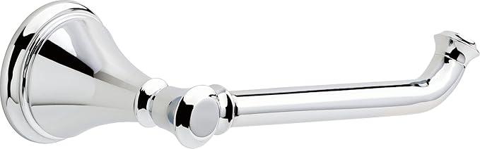 DELTA FAUCET Rubber Limited 79750 Cassidy Wall Mount Single Post Toilet Paper Holder Bath Hardware Accessory in Polished Chrome - ModernBath