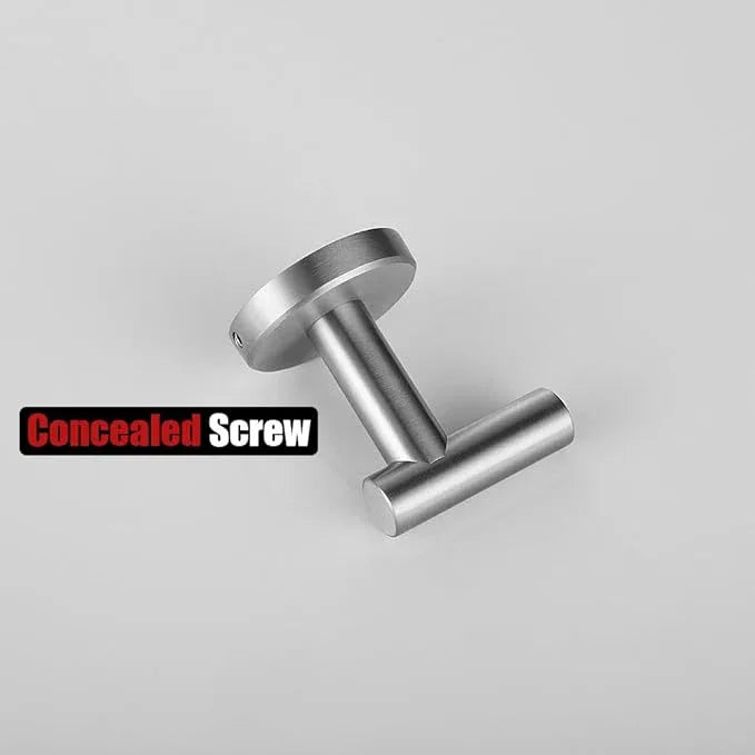 JQK Bathroom Towel Hook Brushed, Coat Robe Clothes Bath Wall Hooks for Kitchen Garage SUS 304 Stainless Steel Thick 0.8mm, 2 Pack Brushed Steel, TH100-BN-P2 - ModernBath