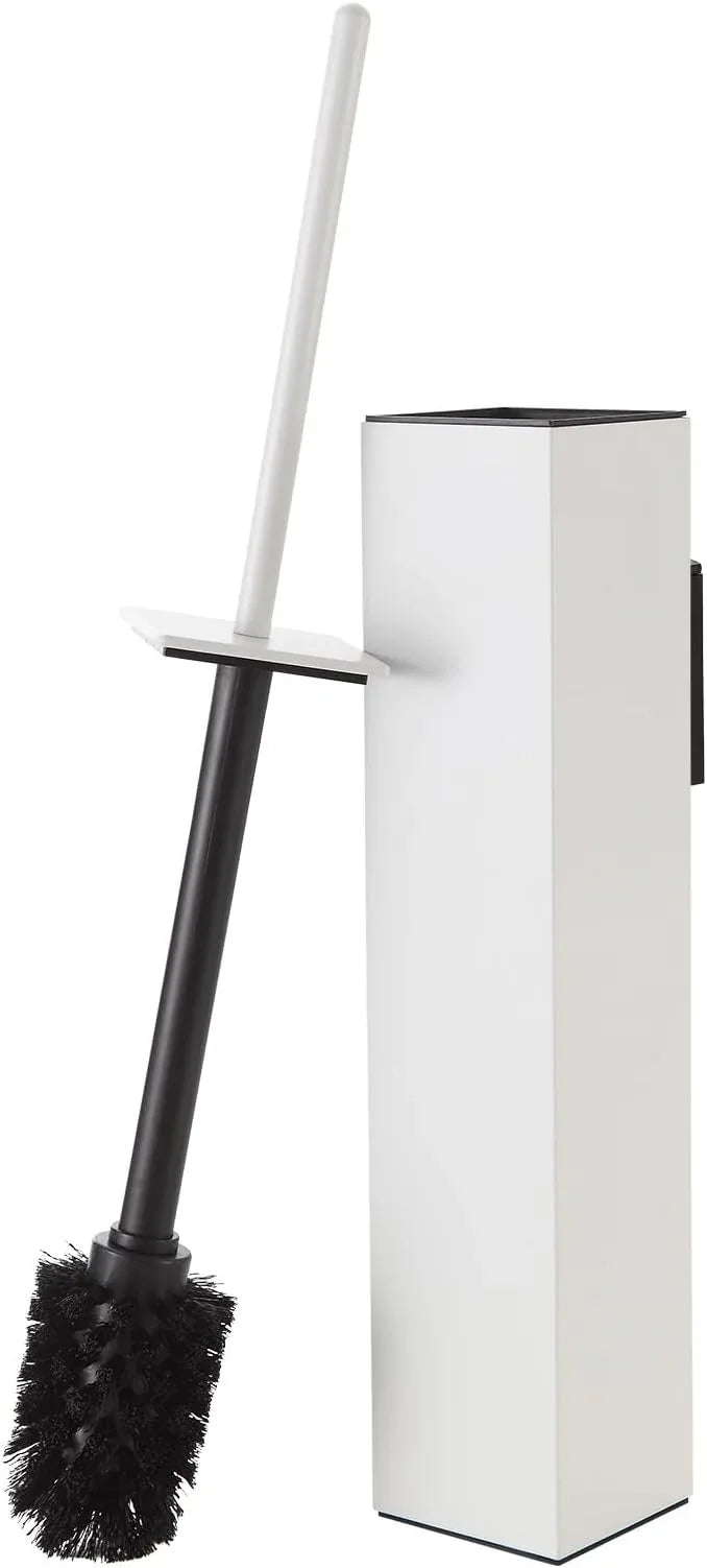 BGL Toilet Brush and Holder Set White Wall Mounted for Bathroom Square Design - ModernBath