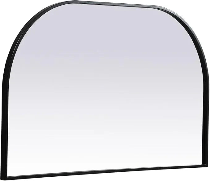 Illuminate, Metal Frame Arch Mirror 39X24 Inch in, Modern, Black - ModernBath